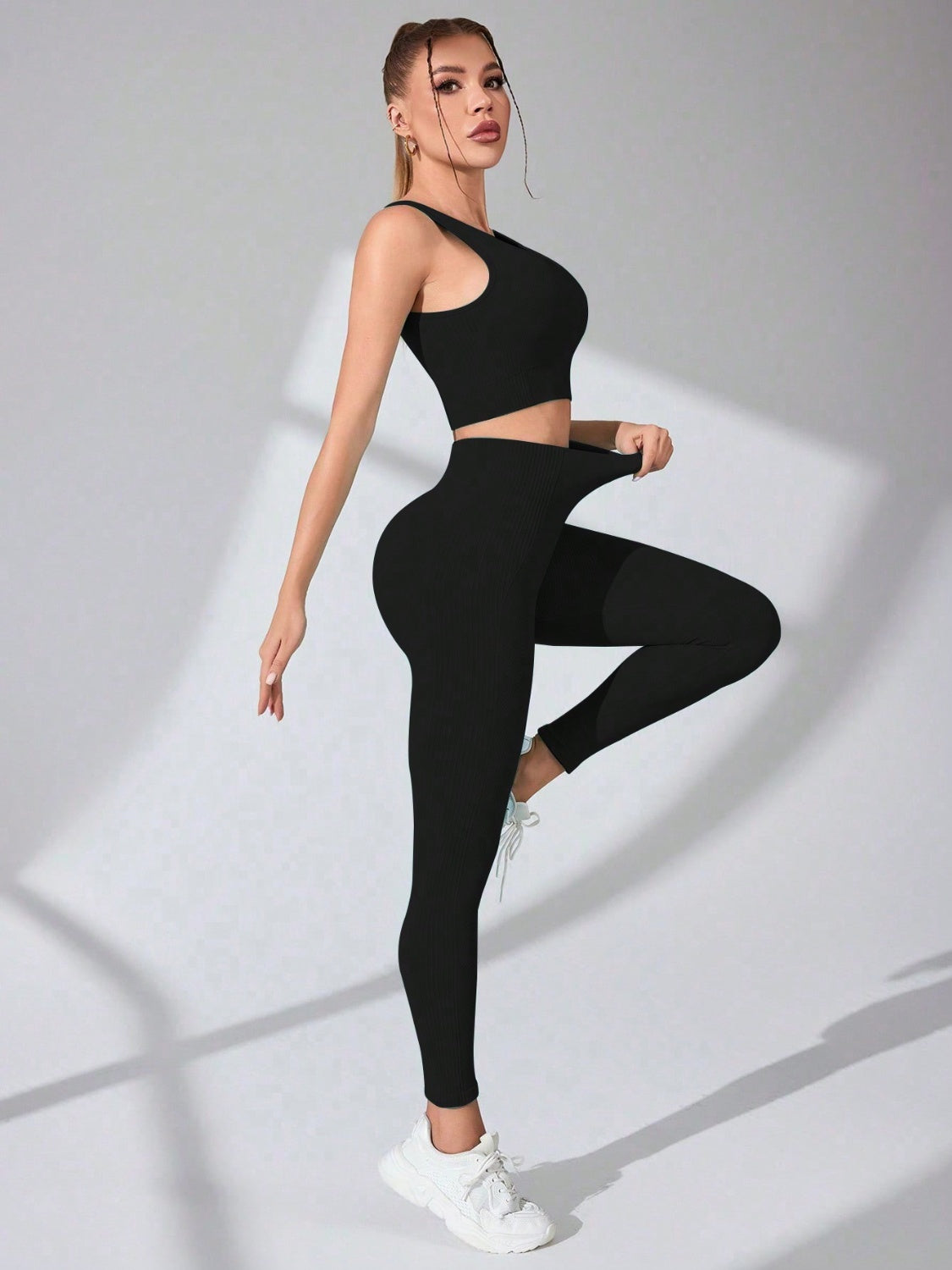 Scoop Neck Wide Strap Top and Pants