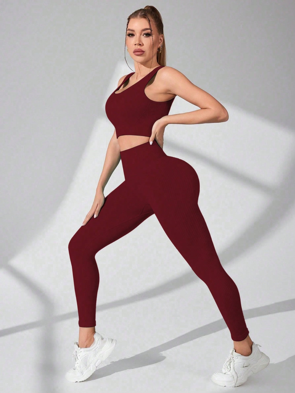 Scoop Neck Wide Strap Top and Pants