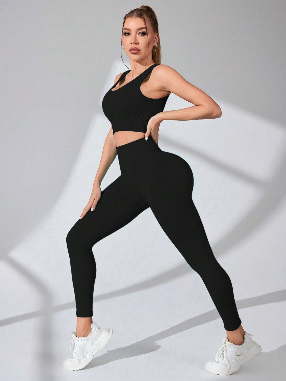 Scoop Neck Wide Strap Top and Pants