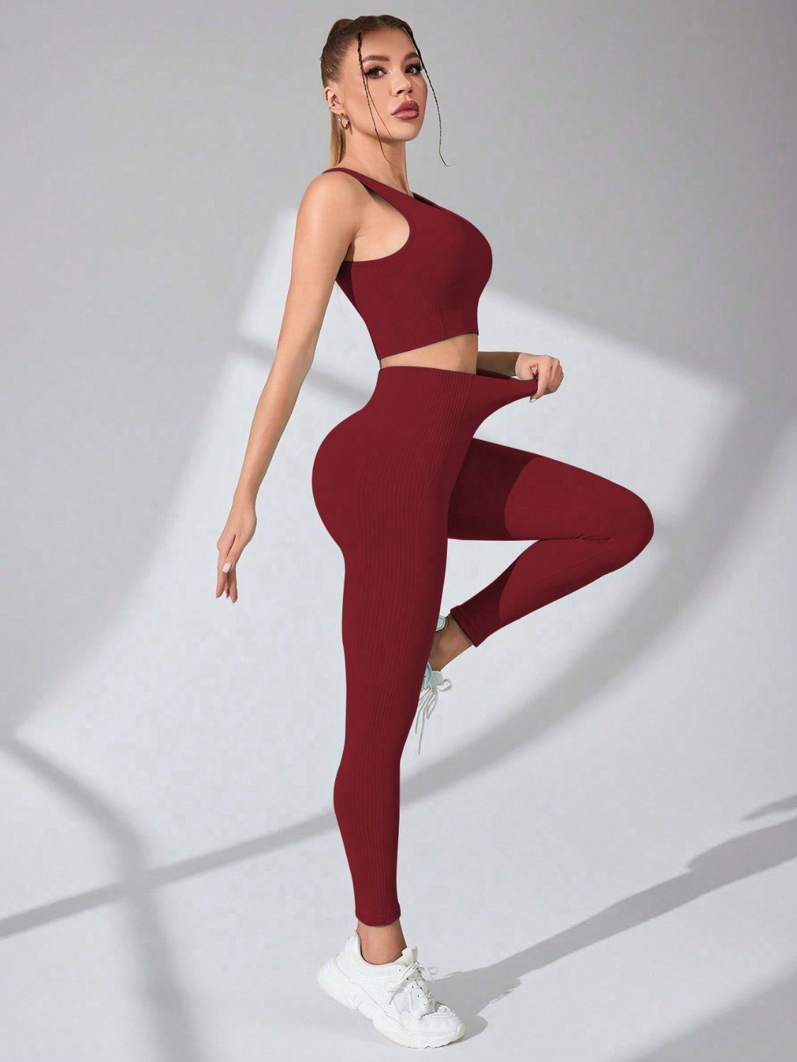 Scoop Neck Wide Strap Top and Pants
