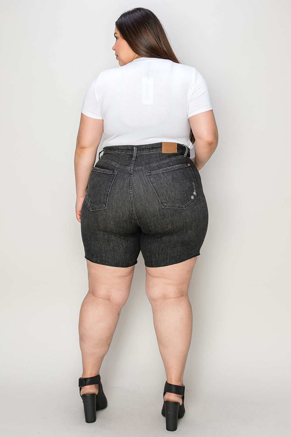 Full Size High Waist Tummy Control Denim Shorts