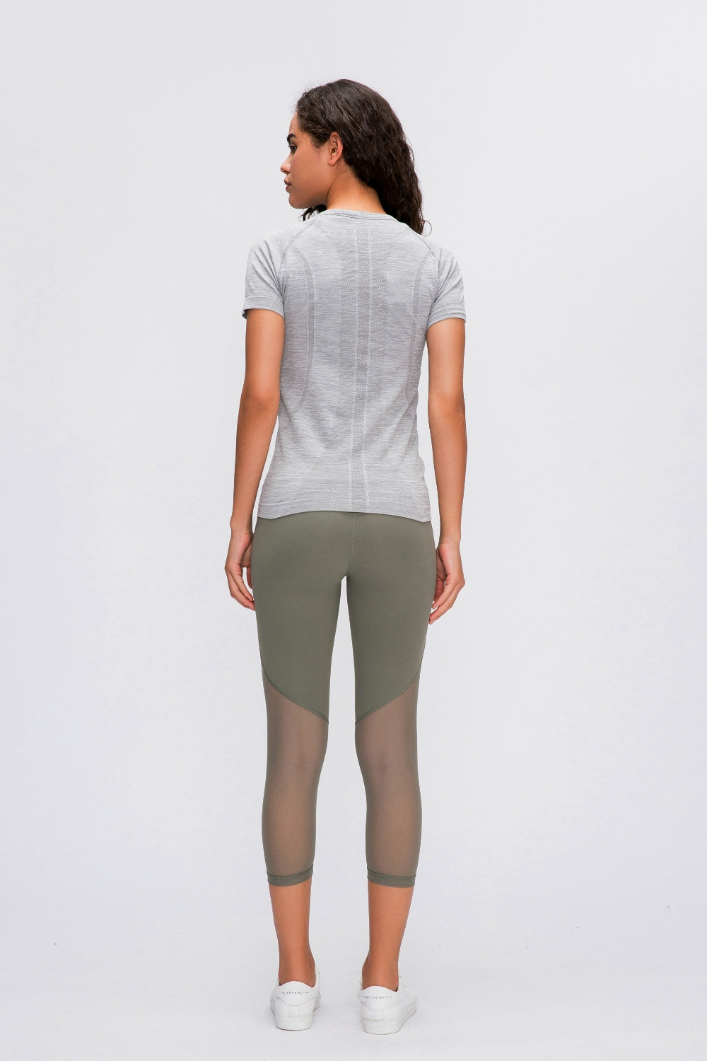 Round Neck Short Sleeve Active Top