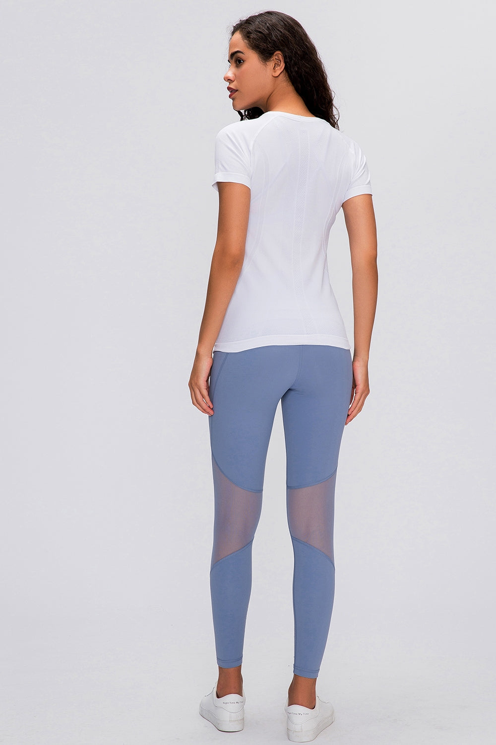 Round Neck Short Sleeve Active Top