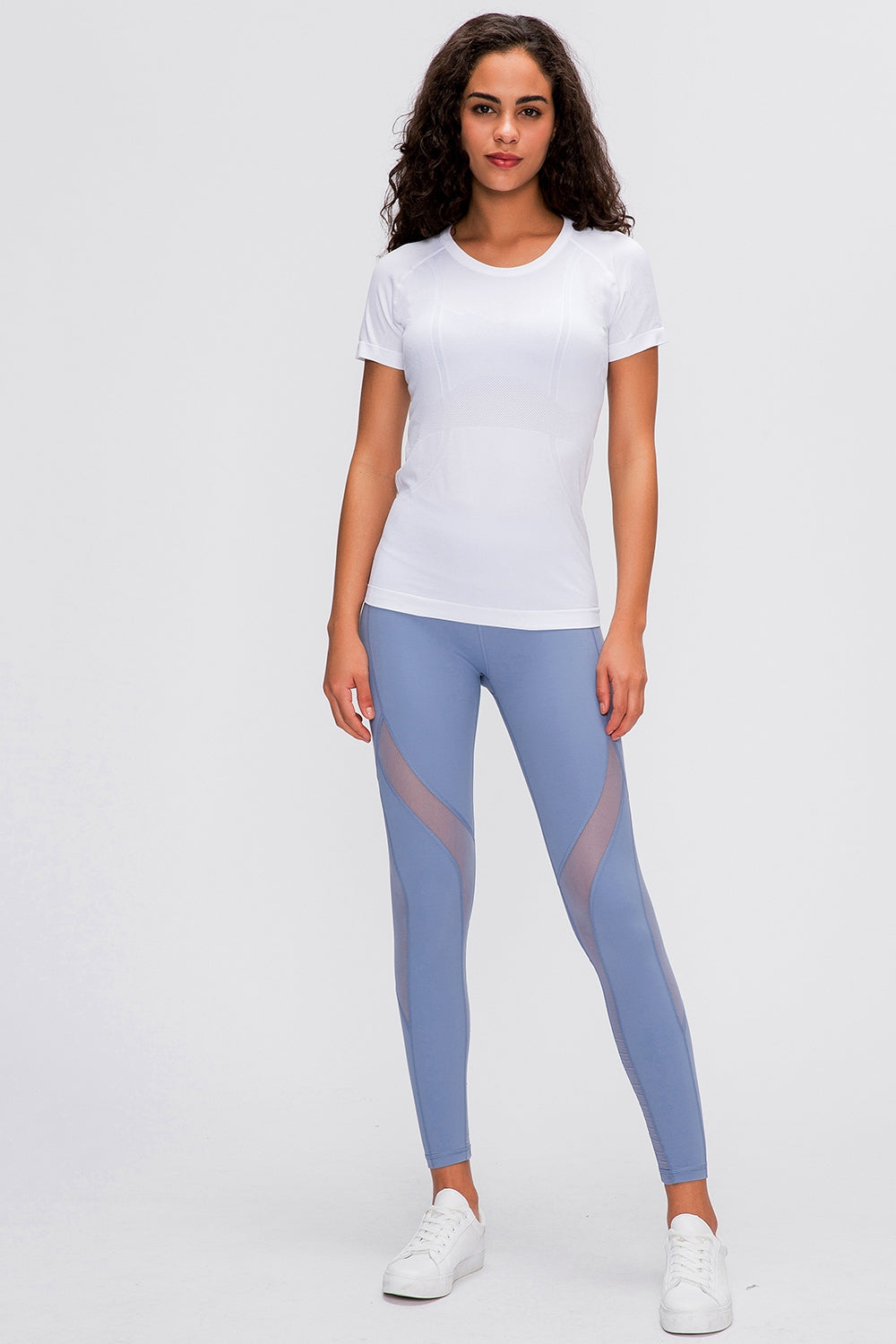 Round Neck Short Sleeve Active Top