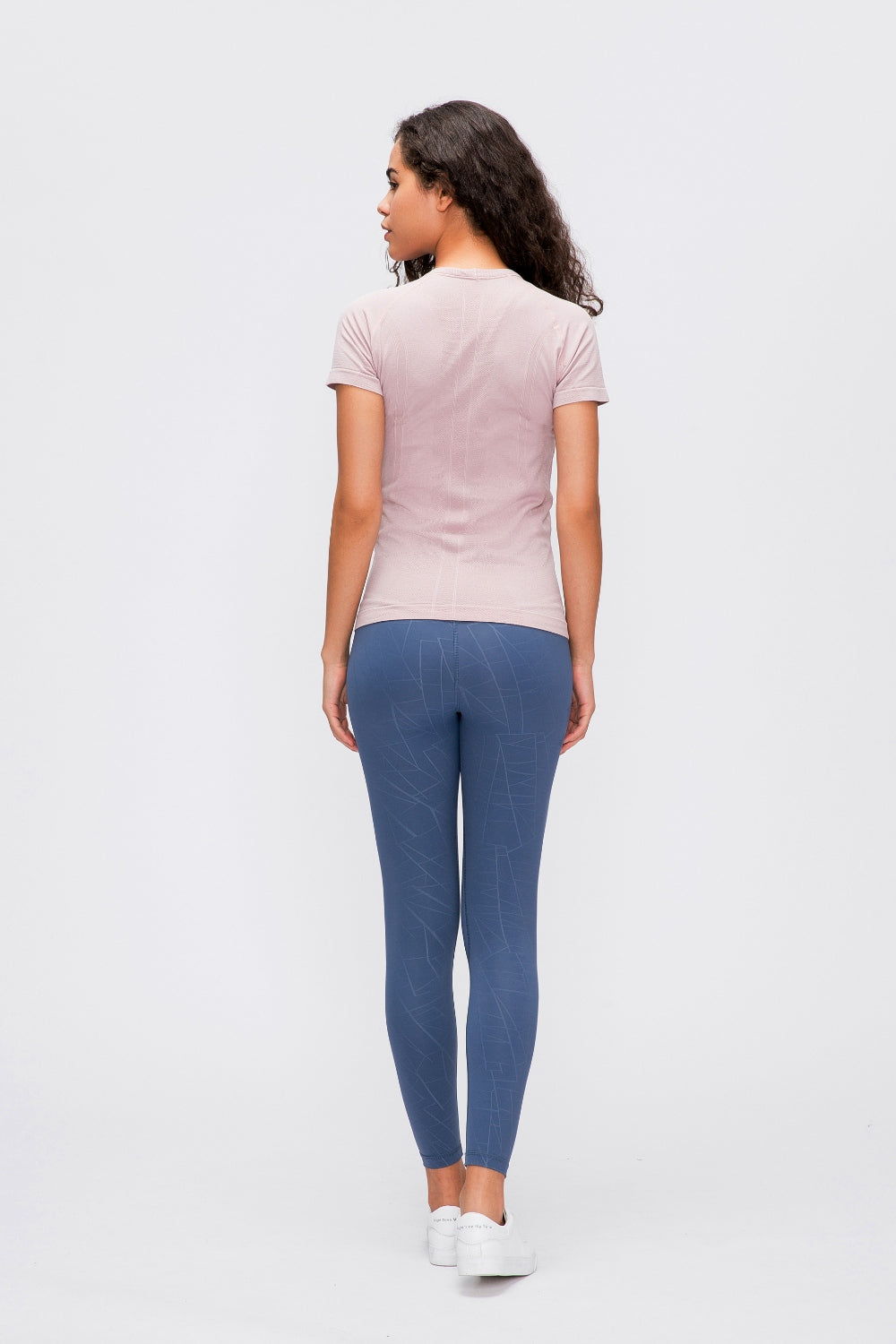 Round Neck Short Sleeve Active Top