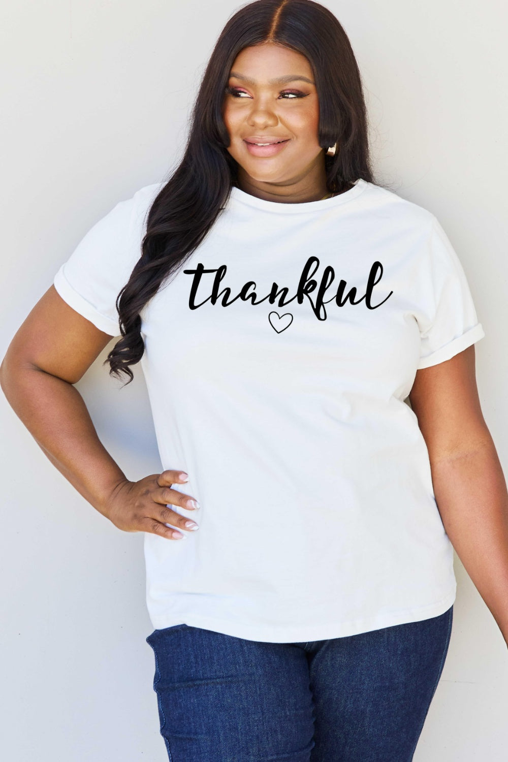 Simply Love Full Size THANKFUL Graphic T-Shirt